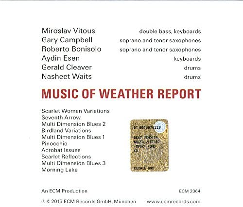 Miroslav Vitous - Music Of Weather Report - CD