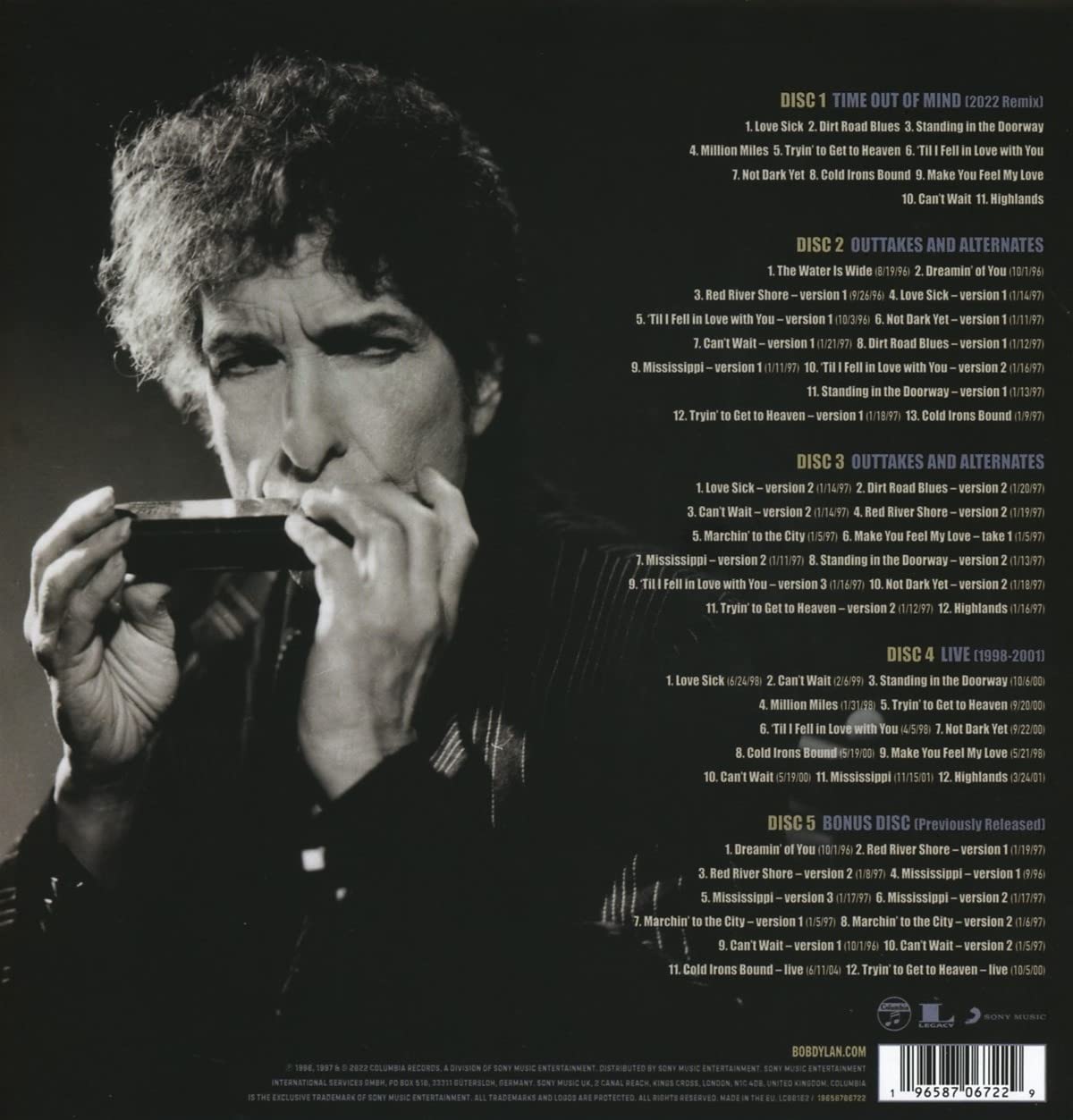 5CD - Bob Dylan - Fragments - Time Out Of Mind Sessions (1996-1997): The Bootleg Series Vol. 17