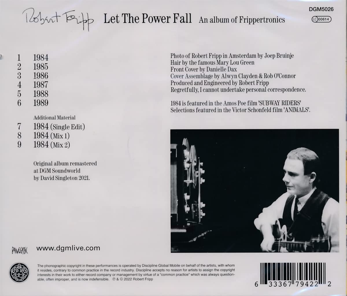 Robert Fripp - Let The Power Fall - An Album Of Frippertronics - CD ...