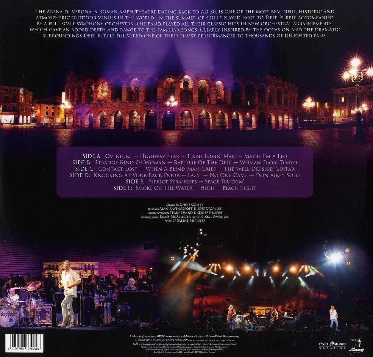 Deep Purple - Live In Verona- 3LP