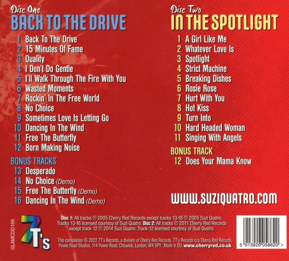 Suzi Quatro - Back To The Spotlight - CD – Encore Records Ltd