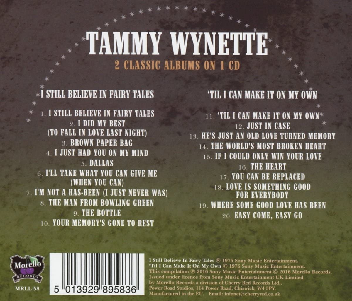 Tammy Wynette -  I Still Believe In Fairytales / Til I Can Make It On My Own - CD