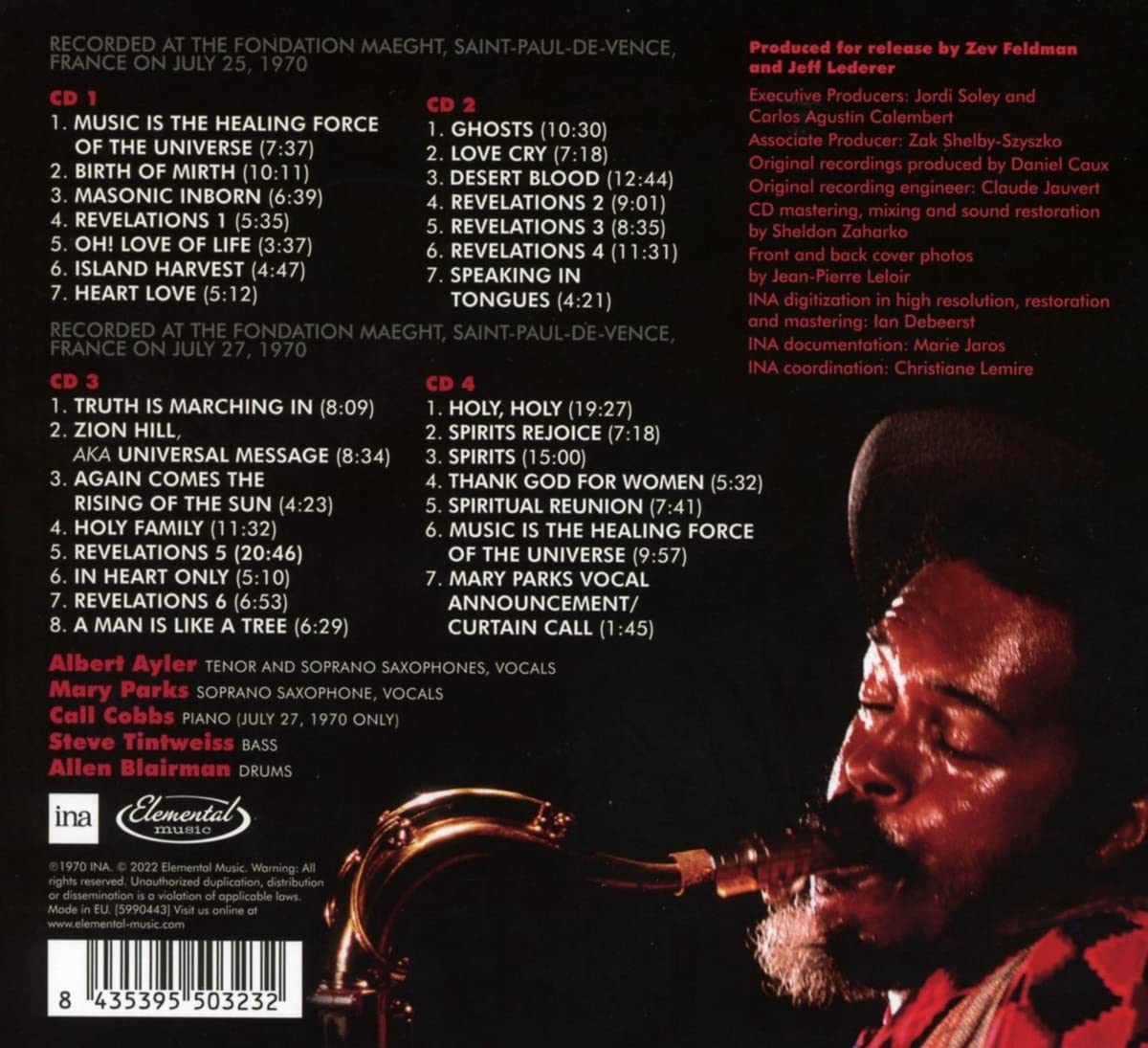 Albert Ayler - Revelations: The Complete ORTF 1970 Fondation Maeght Recordings - 4CD