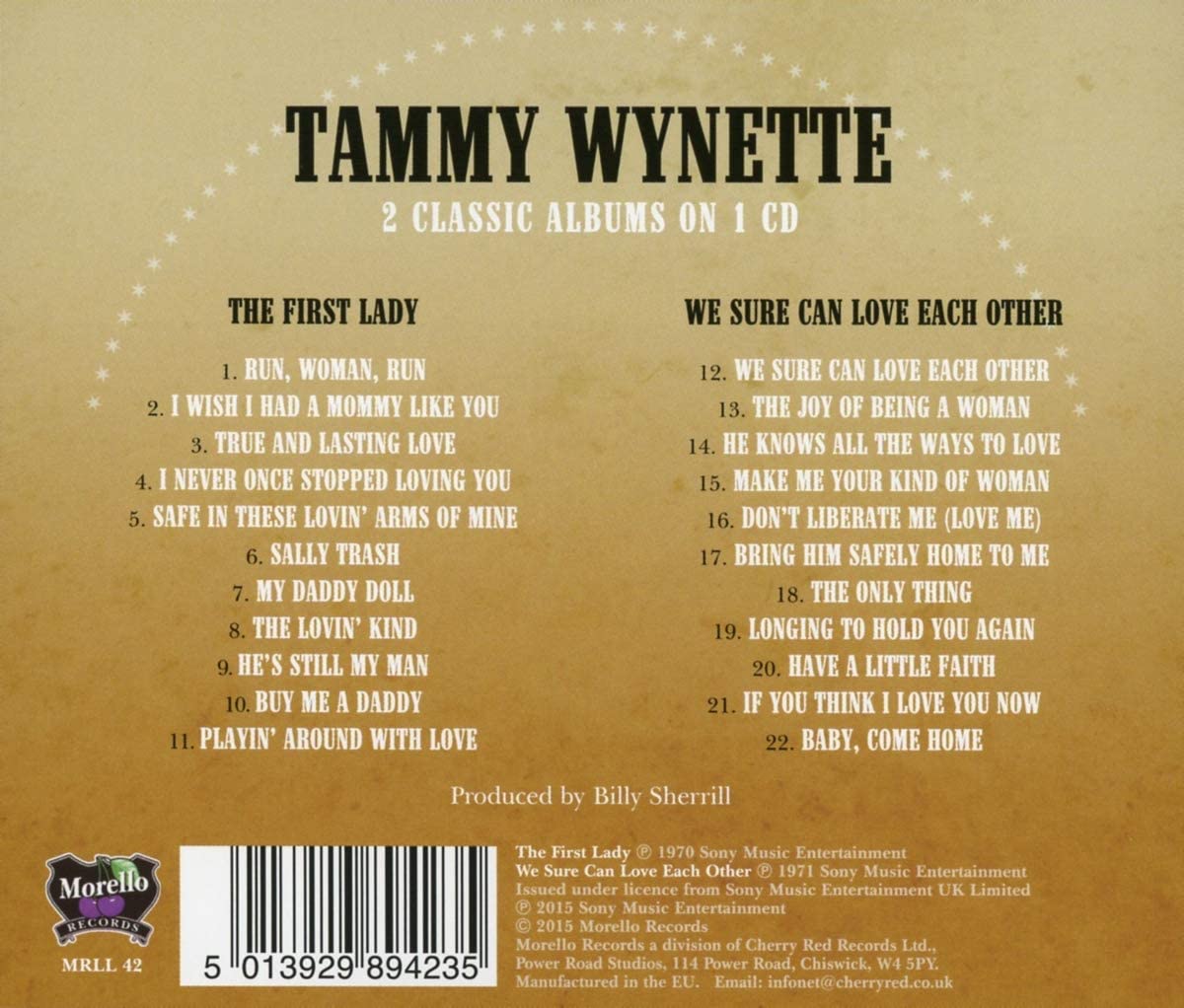 Tammy Wynette - The First Lady/ We Sure Can Love Each Other - CD