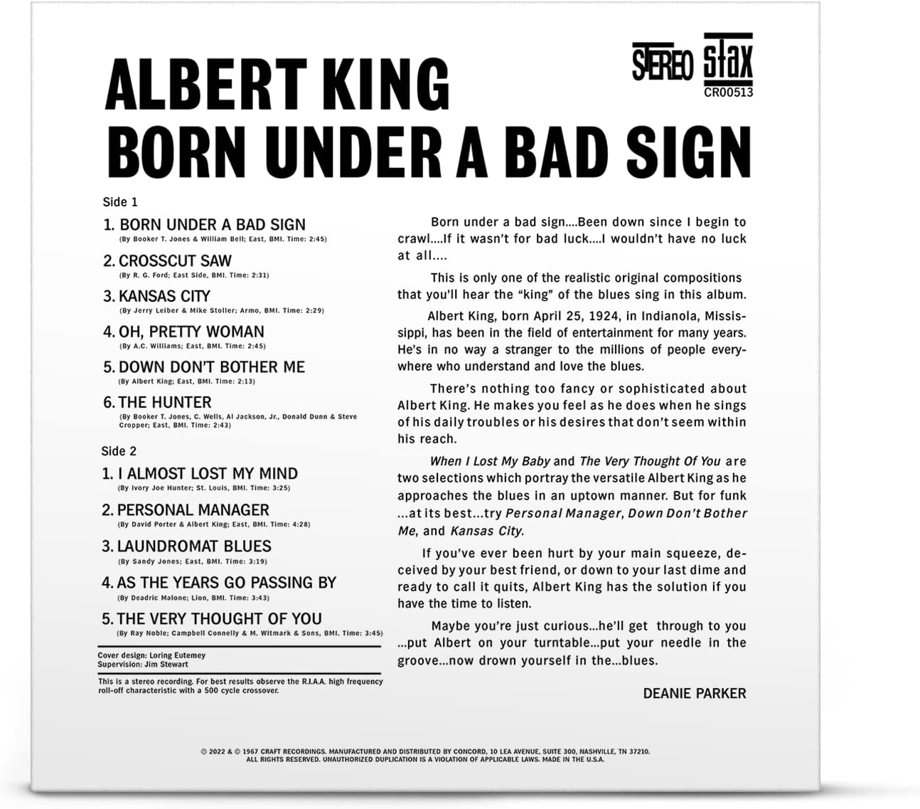 LP - Albert King - Born Under A Bad Sign