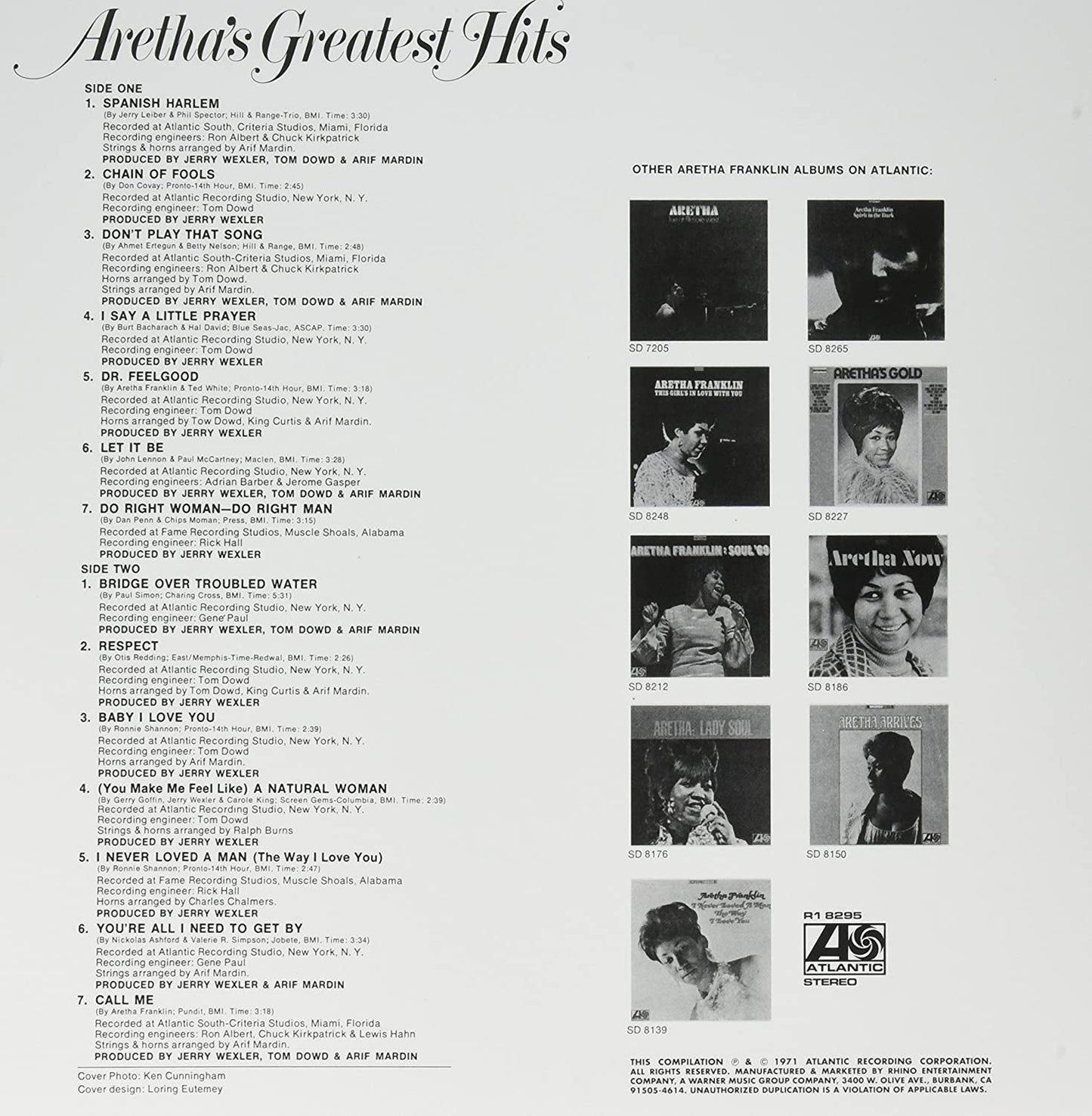 LP - Aretha Franklin - Greatest Hits