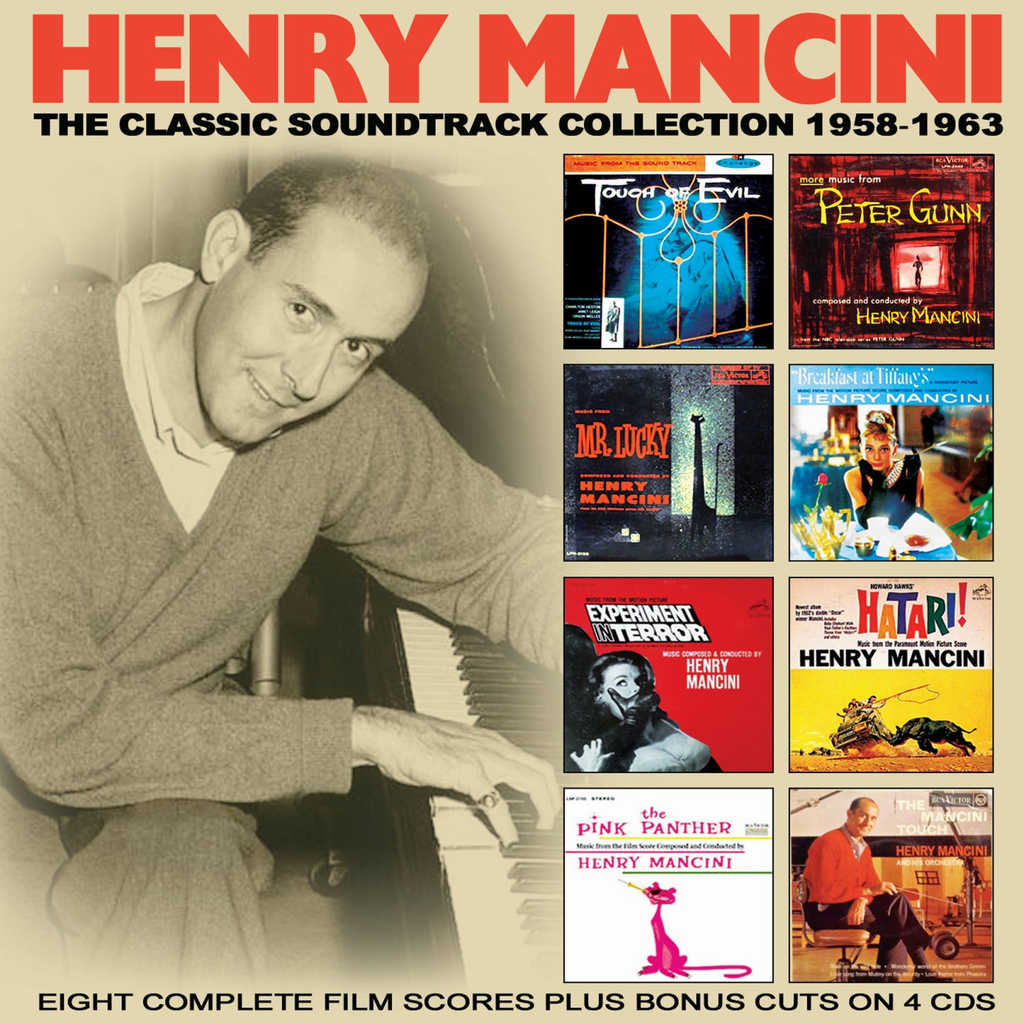 4CD - Henry Mancini - The Classic Soundtrack Collection: 1958-1963