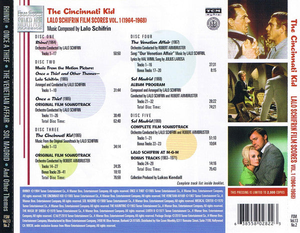 Lalo Schifrin – The Cincinnati Kid - Lalo Schifrin Film Scores Vol. 1 (1964-1968) - 5 USED CD