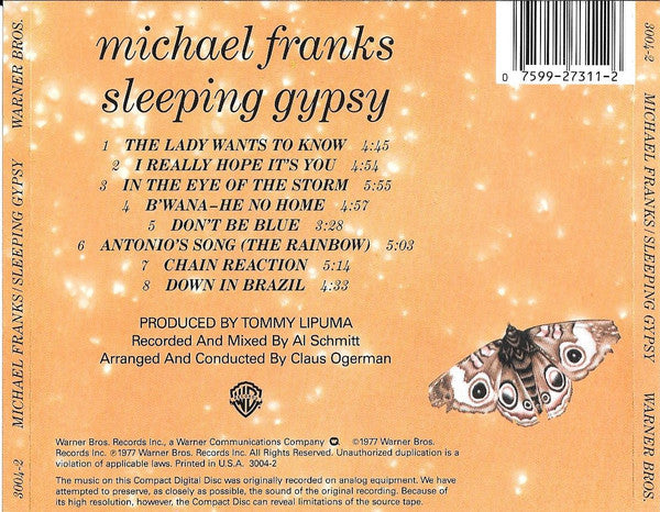 Michael Franks - Sleeping Gypsy - USED CD