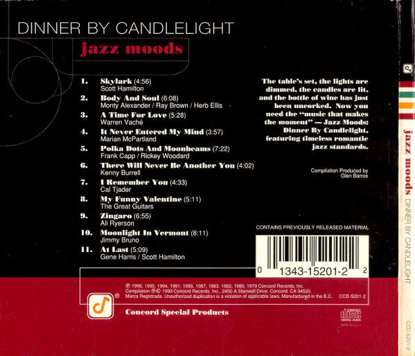 Various - Jazz Moods: Dinner By Candlelight - USED CD
