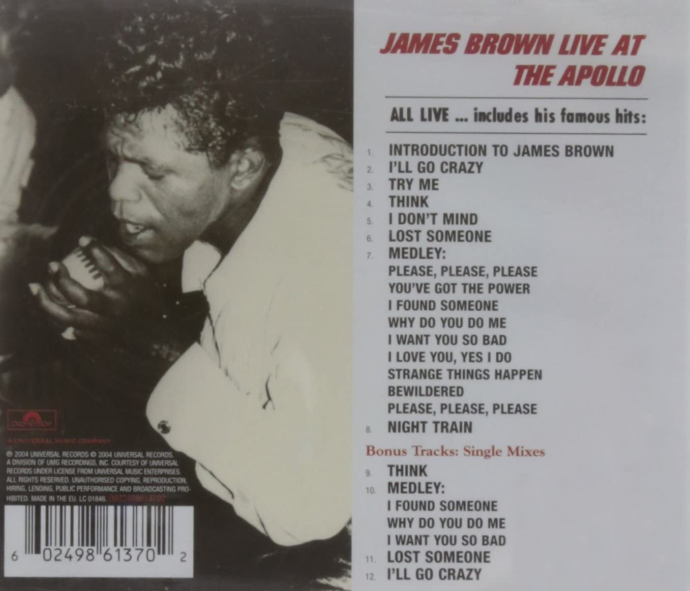 James Brown -  Live At Apollo 1962 - CD