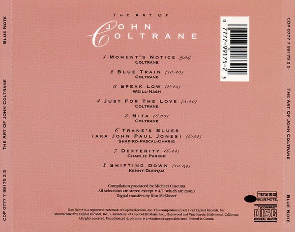 John Coltrane – The Art Of John Coltrane - USED CD