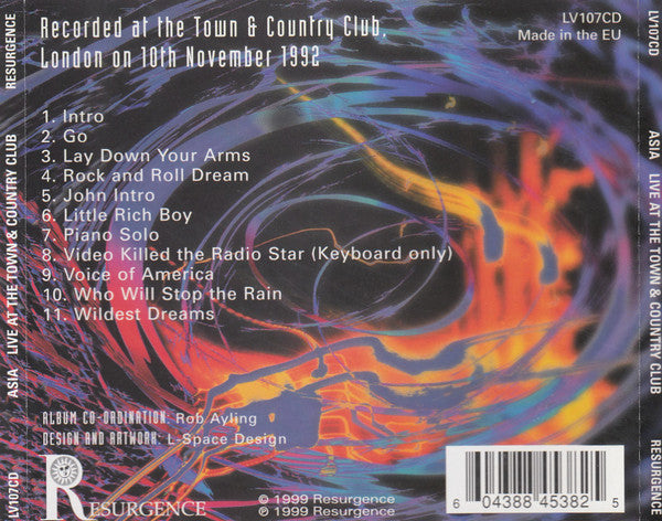 Asia with Special Guest Steve Howe – Live At The Town & Country Club - USED CD