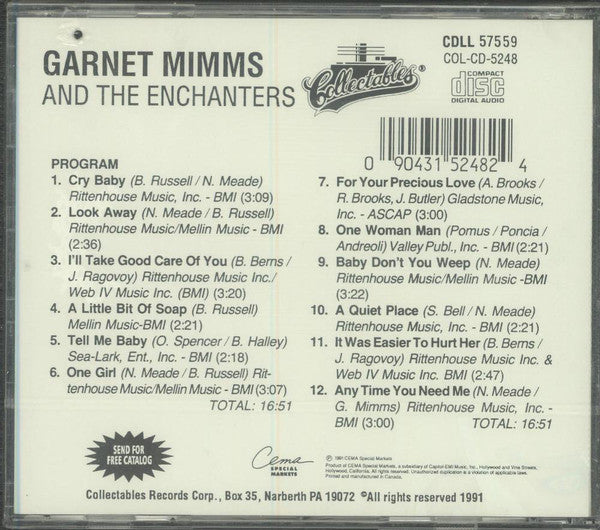Garnet Mimms And The Enchanters – Cry Baby - USED CD