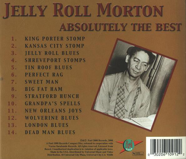 Jelly Roll Morton – Absolutely The Best - USED CD