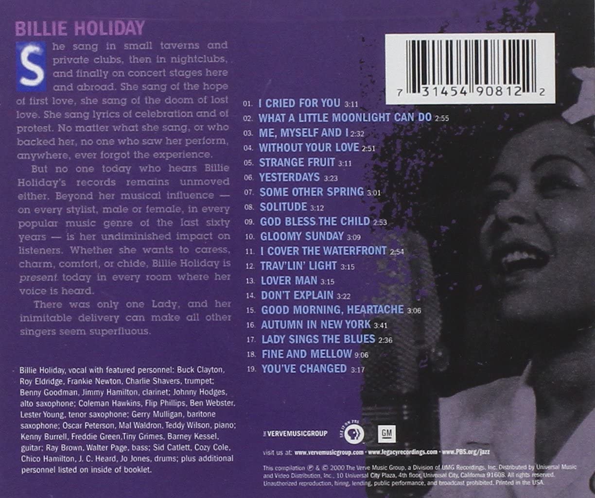 Billie Holiday ‎– Ken Burns Jazz - USED CD