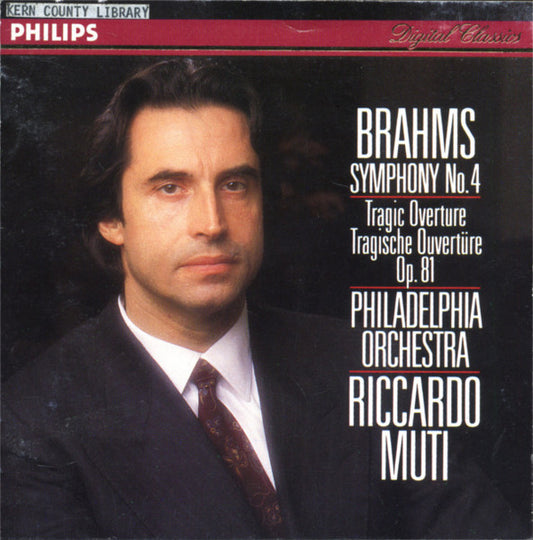 Brahms - Philadelphia Orchestra, Riccardo Muti – Symphony No. 4 / Tragic Overture Op. 81 -USED CD