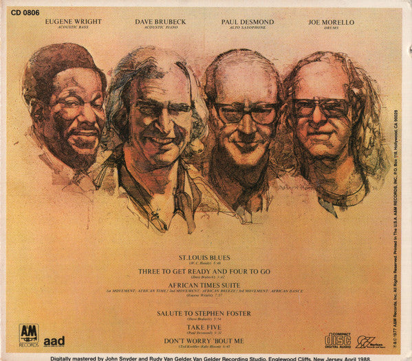 The Dave Brubeck Quartet – 25th Anniversary Reunion - USED CD