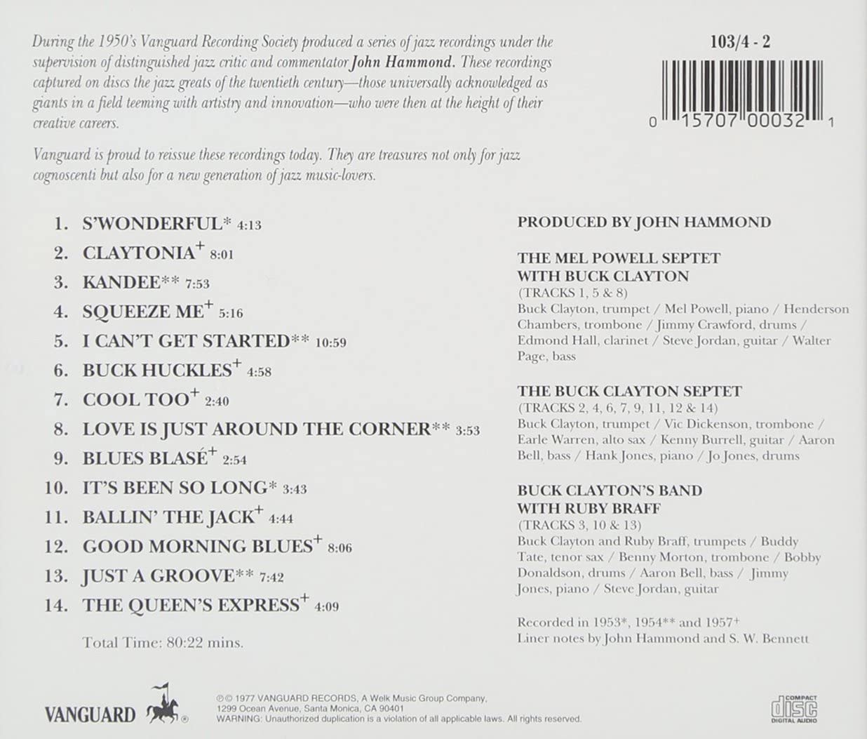 Buck Clayton – The Essential Buck Clayton - USED CD