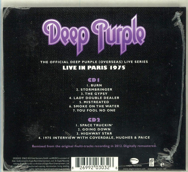 Deep Purple – Live In Paris 1975 - USED 2CD