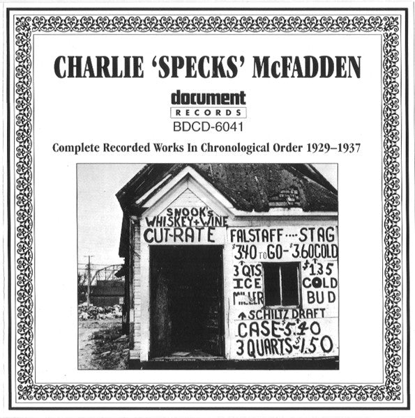 Charlie 'Specks' McFadden – Complete Recorded Works In Chronological Order 1929-1937 - USED CD