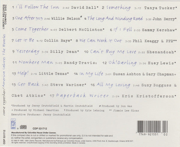 Various – Come Together / America Salutes The Beatles - USED CD