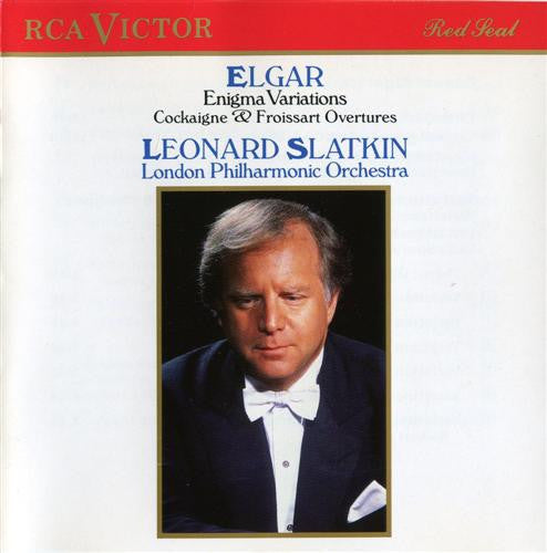 Elgar • Leonard Slatkin • London Philharmonic Orchestra ‎– Enigma Variations • Cockaigne & Froissart Overtures -USED CD