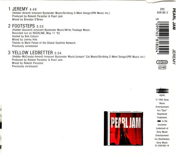 Pearl Jam ‎– Jeremy - CD MAXI