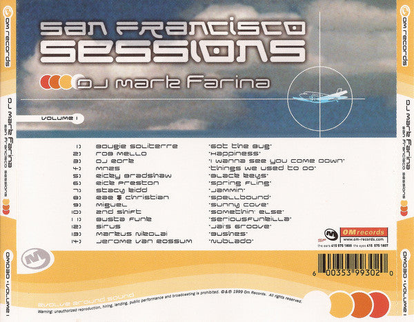 DJ Mark Farina ‎– San Francisco Sessions Volume 1 - USED CD