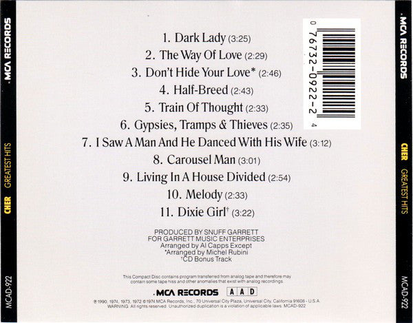 Chér – Greatest Hits - USED CD