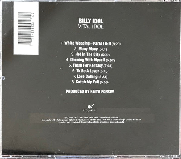 Billy Idol – Vital Idol- USED CD