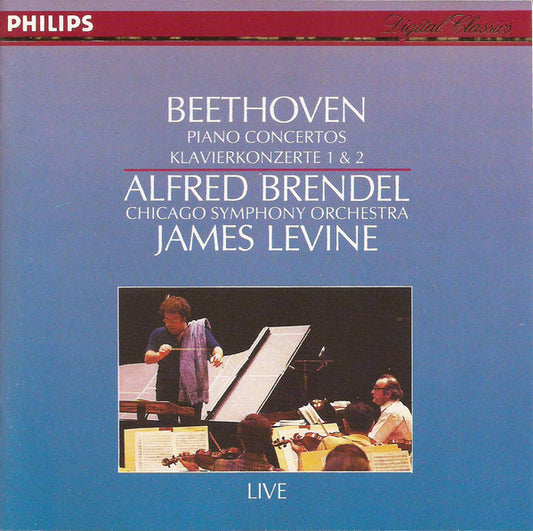 Beethoven, Alfred Brendel, Chicago Symphony Orchestra, James Levine – Piano Concertos Nos. 1 & 2 - USED CD