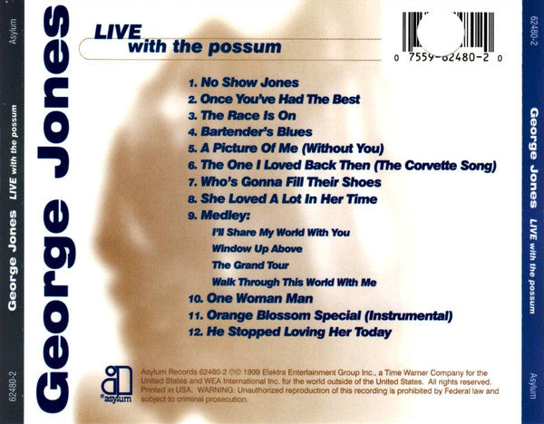 George Jones – Live With The Possum - USED CD