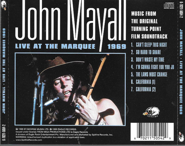 John Mayall – Live At The Marquee 1969 - USED CD