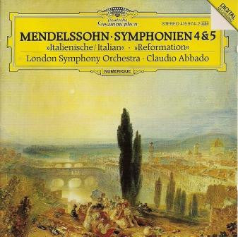 Mendelssohn, London Symphony Orchestra Claudio Abbado – Symphonien 4 & 5- USED CD