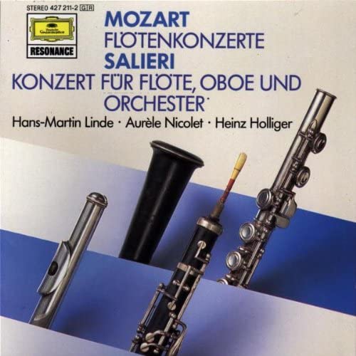 Mozart, Salieri, Hans-Martin Linde, Aurèle Nicolet, Heinz Holliger – Flute Concertos, Concerto For Oboe & Flute -USED CD