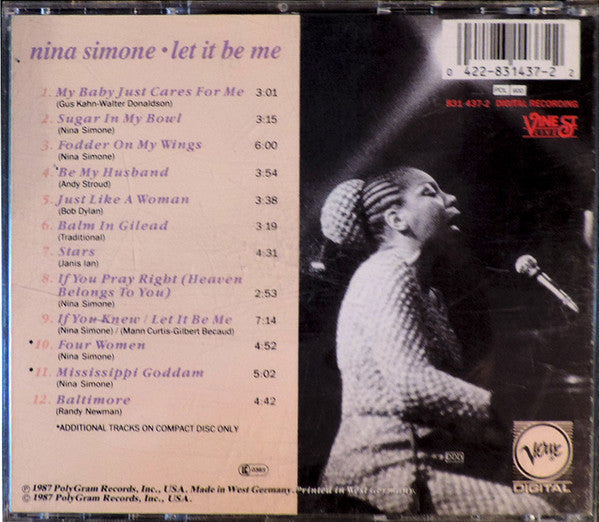 Nina Simone – Let It Be Me - USED CD