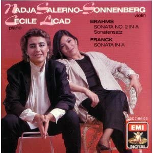 Nadja Salerno-Sonnenberg, Cecile Licad - Brahms, Franck ‎– Brahms: Sonata No. 2 In A, Sonatensatz · Franck: Sonata In A -USED CD