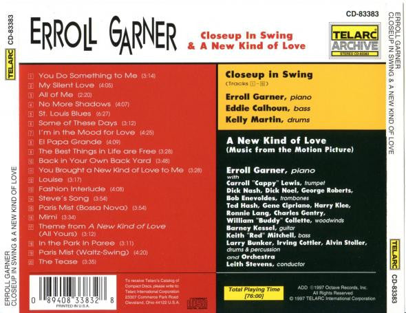 Erroll Garner ‎– Closeup In Swing & A New Kind Of Love - USED CD