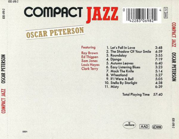 Oscar Peterson ‎– Oscar Peterson - USED CD