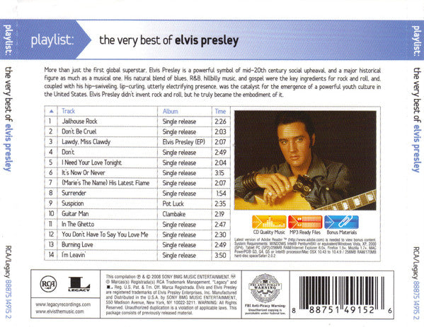 Elvis Presley – Playlist: The Very Best Of Elvis Presley - USED CD