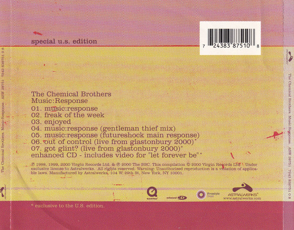 The Chemical Brothers – Music:Response - USED CD