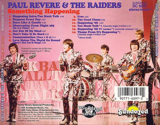 Paul Revere & The Raiders Featuring Mark Lindsay – Something Happening - USED CD