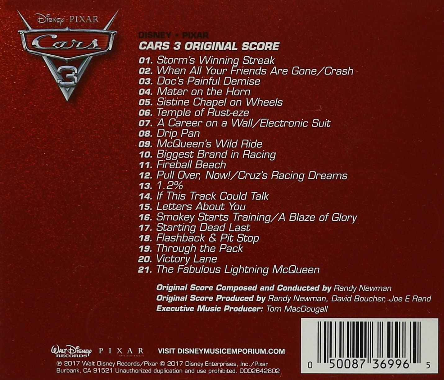 Randy Newman - Cars 3 (Score) - CD