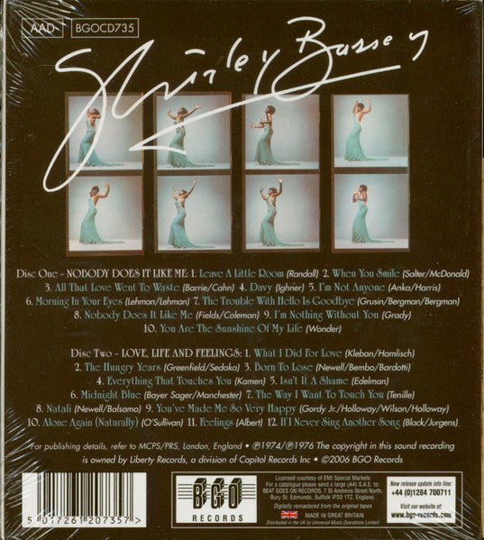 Shirley Bassey – Nobody Does It Like Me / Love, Life And Feelings - USED 2CD