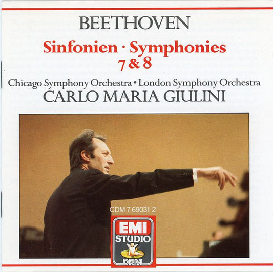 Beethoven, Chicago Symphony Orchestra, London Symphony Orchestra, Carlo Maria Giulini – Sinfonien • Symphonies 7 & 8- USED CD