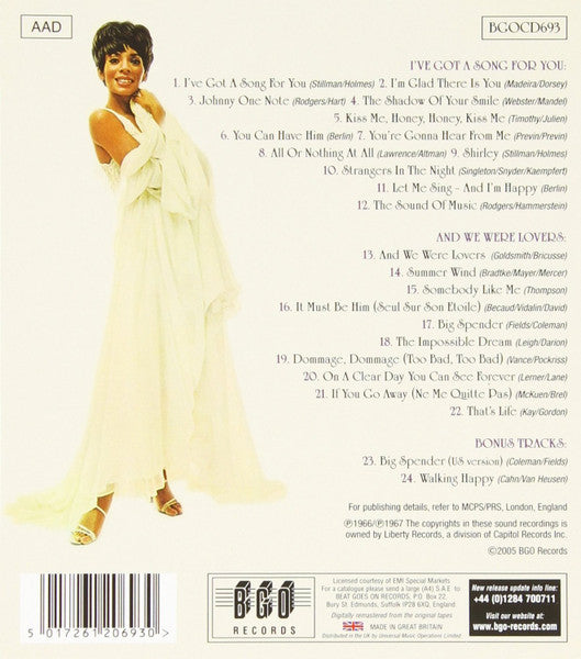 Shirley Bassey – I've Got A Song For You - And We Were Lovers - USED CD