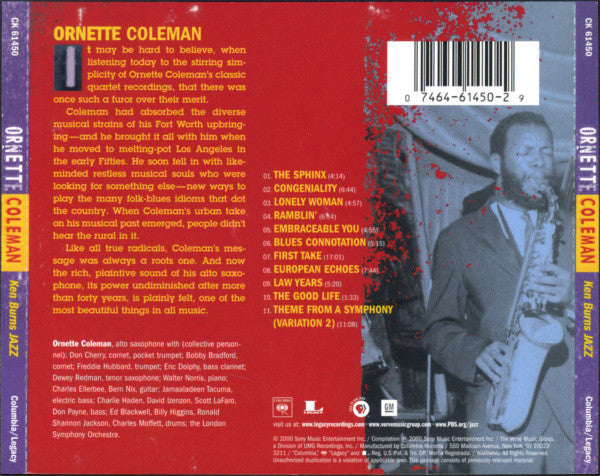 Ornette Coleman – Ken Burns Jazz - USED CD