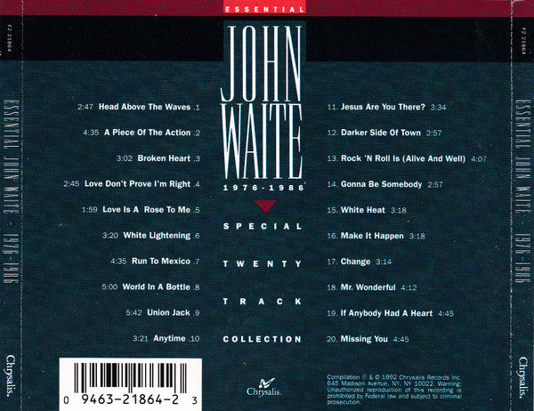 John Waite – Essential - 1976 -1986 - USED CD