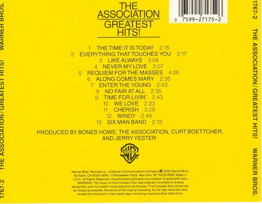 The Association – Greatest Hits! - USED CD